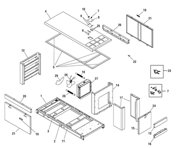 Enclosure Group Diagram and Parts List for 076071-0  Briggs and Stratton Generator